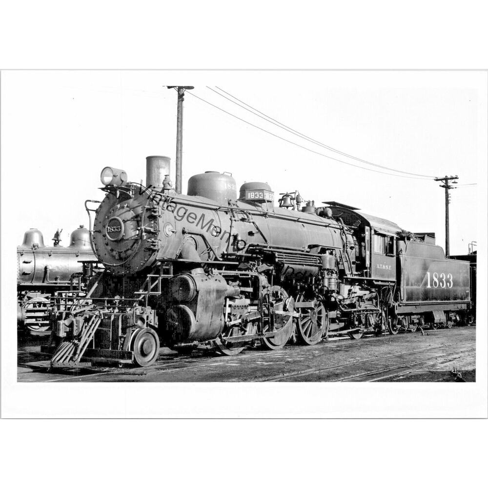 Vintage Atchison, Topeka & Santa Fe - ATFE Railway 1833 Steam Locomotive T3-446‎